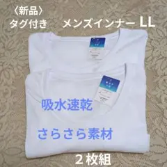 メンズインナー LL 2枚組 ∥吸水速乾さらさらメッシュ素材