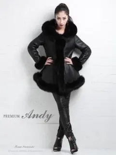 ANDY ムートンFOXファーコート