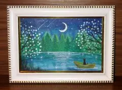 ボートと猫　ポストカード　原画　水彩画
