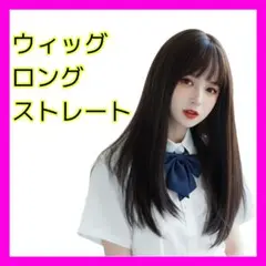 ウィッグ ロング ストレート ウイッグ セミロング 黒髪 女装 コスプレ かつら