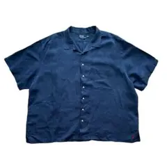 Ralph Lauren Caldwell シルクリネン オープンカラーシャツ