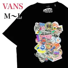 00s VANS ステッカーグラフィックプリント Tシャツ M〜L