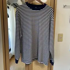 ☆美品☆ユニクロ　ボーダーコットンTシャツ　長袖　XLサイズ　男女兼用