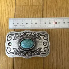 匿名発送︎❁¨̮ ターコイズ ストーン入り　アメリカン　ベルト用　バックル