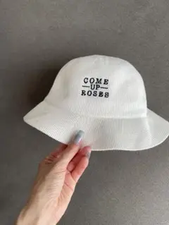 ホワイト COME UP ROSES ハット 56cm