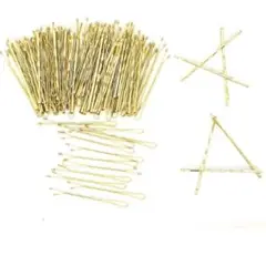 200 個入 アメピン ゴールドカラーピン ヘアピン 5.5CM