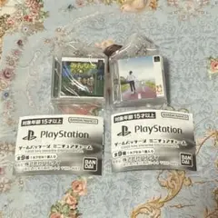 PlayStation ゲームパッケージ　ミニチュアチャーム　　２個セット