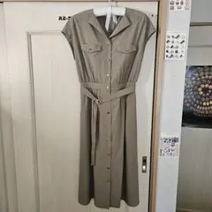 ワンピース　40サイズ　レディース　カーキ　OFUON　送料込み