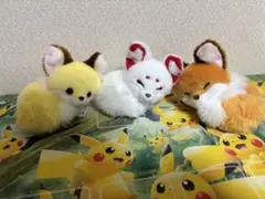 ちょコンとキツネ　ぬいぐるみ　くるんとおねむ　3点セット