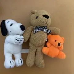 スヌーピーとクマのぬいぐるみセット