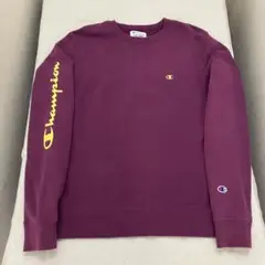 Champion パープル 紫 トレーナー スウェット　長袖　men's l 上