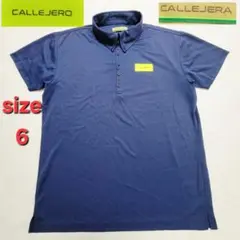 CALLEJERA ネイビー ポロシャツ サイズ6 大きいサイズ