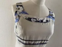 【美品】花柄ボーダーワンピースと黒ボレロの2点セット