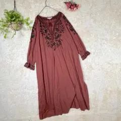 【COCO DEAL Luxe】ココディール コットンワンピース 花柄刺繍