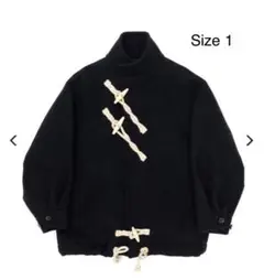 Size 1 HYKE DOUBLE FACE DUFFLE ダッフル 黒