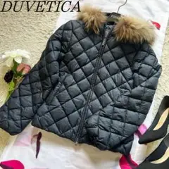 【美品】DUVETICA キルティングショートダウンコート タヌキファー 38