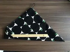 箸袋　黒りんご　ハンドメイド