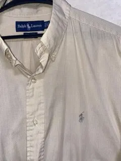 Ralph Lauren ベージュ チェック柄 ワイシャツ