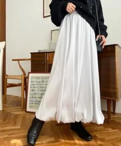 未使用！サテンバルーンスカート ロング