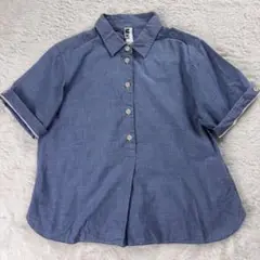 MHL. エムエイチエル コットン シャンブレー プルオーバー シャツ 半袖