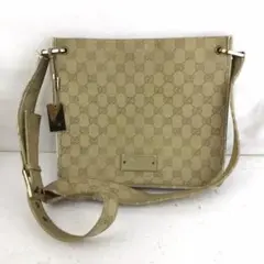 GUCCI グッチ GGキャンバス ショルダーバッグ ベージュ ブラウン