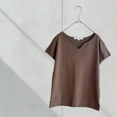 3386【アンタイトル】サマーセーター　春夏　カットソー　Ｍ　大人綺麗め　仕事