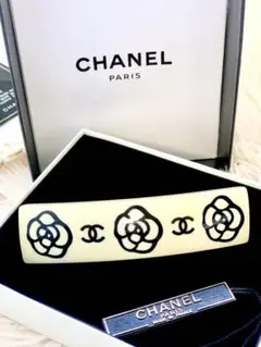 未使用品 CHANEL シャネル バレッタ カメリア ココマーク