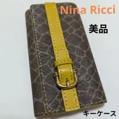 美品 NINA RICCI ニナリッチ キーケース ブラウン×イエロー