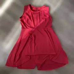 赤のノースリーブワンピース　女の子　130cm〜　ダンス　パーティー