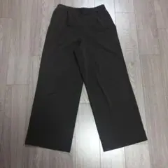 PLST ダークブラウン ワイドパンツ　Мサイズ