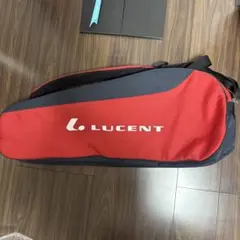 LUCENT ラケットバッグ 赤黒 仕切り付き