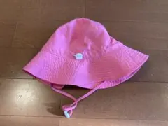 ✴︎ほぼ新品✴︎ピンク 帽子　紐付き　54cm