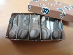 箸置5個セット（天然木製）　箸枕　　アンティーク　骨董