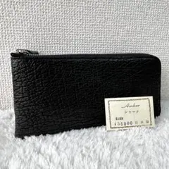 新品未使用✨シャークスキン 長財布 L字ファスナー ブラック