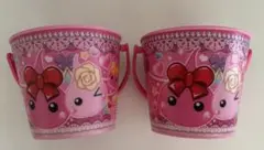 ほっぺちゃん　バケツ　小物入れ　2個セット