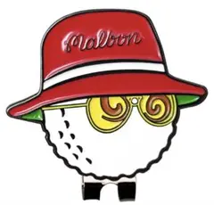 マルボンゴルフ クリップマーカー バケット Malbon Golf 赤色