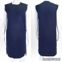 CELINE フィービー フロントジップ ワンピース 36 ネイビー