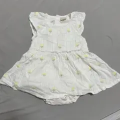 【美品】プティマイン　ワンピース風　ロンパース　半袖　ノースリーブ　80