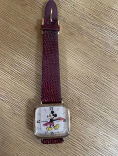 ディズニー ミッキー 腕時計 アナログ スクエア セイコー ビンテージ