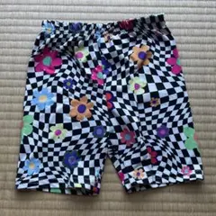 【5Y】SHEIN チェック花柄スパッツ