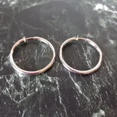 シルバーフープイヤリング