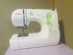 JANOME 電子ミシン N-571 ホワイト/グリーン