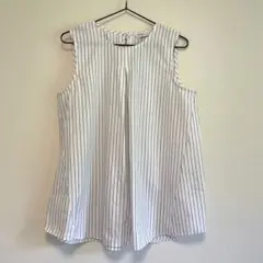 Navyノースリーブ シャツ ブラウス Mサイズ