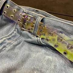 ベルト 2列　PVC　クリアベルト　y2k フェアリー