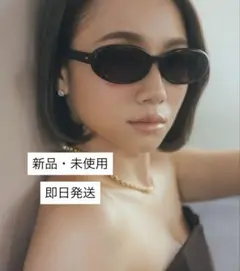 値下げ【新品】Zoff×AOI IHARA オーバル型サングラス ブラック