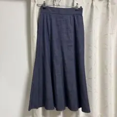 ネイビー フレアスカート デニム スカート
