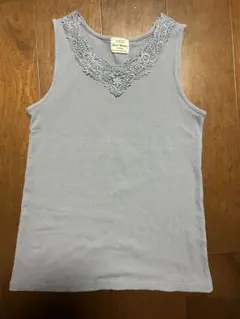 Heart Market レース付きタンクトップ グレー