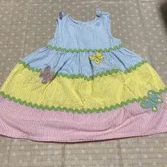 カラフルギンガムチェックワンピース　コストコ
