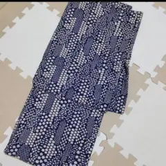 リメイク用 夏着物 紺 柄模様