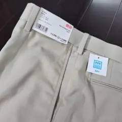 ユニクロ　メンズ ドライノータックパンツ　ベージュw82×L76